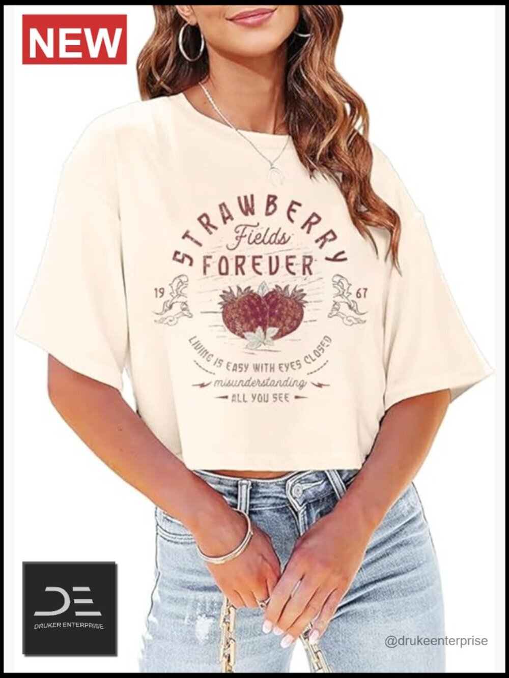 Summer Crop Top Funny Rock and Roll Music Graphic T-Shirt Short Sleeve Casual